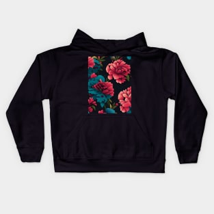 Carnation Dark Abstract Artwork Kids Hoodie